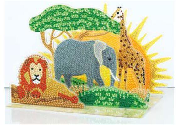 Afrikanische Safari, 3D Crystal Art Scene