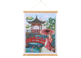 Asia, Crystal Art Scroll 35x45cm