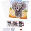 Baby Elephant, 18x18cm Crystal Art Card | Bild 3