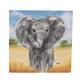 Baby Elephant, 18x18cm Crystal Art Card