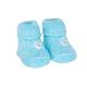 Baby Hausschuhe blau mit Edelweiss, 0-12M