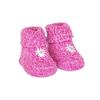 Baby Hausschuhe pink mit Edelweiss, 0-12M