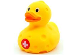 Badeente Käse Schweiz mit Quietschton