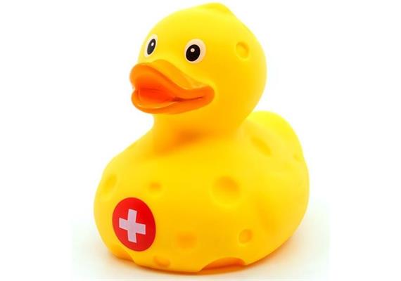 Badeente Käse Schweiz mit Quietschton