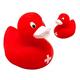 Badeente Schweiz, rot