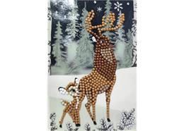 Bambi and Son, 10x15cm Crystal Art Card