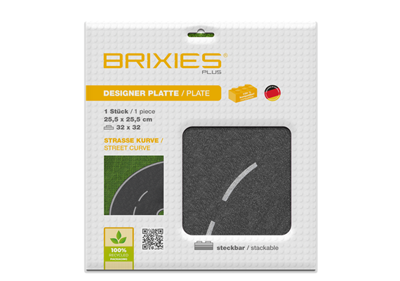 Bauplatte 32x32 Strasse Kurve