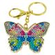 Bella Butterfly Crystal Art Metal Keyring Kit, im Polybag verpackt, 6 x 6 cm