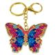 Bianca Butterfly Crystal Art Metal Keyring Kit, im Polybag verpackt, 6 x 6 cm