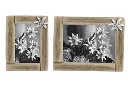 Bilderrahmen mit Edelweiss, 13 x 18 cm, 2 assortiert