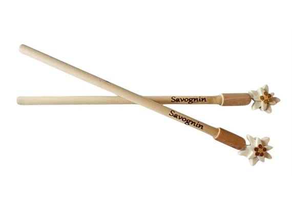 Bleistift mit Edelweiss, 4 assortiert, mit Ortsnamen Gravur Savognin, VE 36 Stk.