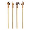 Bleistift mit versch. Tieren (Eichhörnchen, Bär, Hirsch, Fuchs), 4 assortiert
