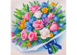 Blooming Bouquet, Crystal Art Card Kit 15cmx15cm