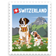 Briefmarkensticker Bernhardiner - Switzerland