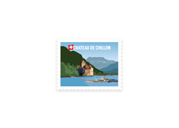 Briefmarkensticker Chateau de Chillon