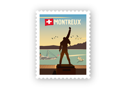 Briefmarkensticker Freddie - Montreux
