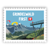 Briefmarkensticker Grindelwald-First