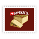 Briefmarkensticker Käse - Appenzell
