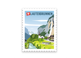 Briefmarkensticker Lauterbrunnen