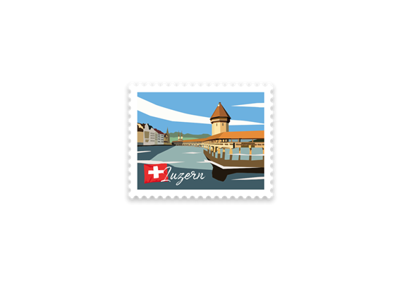Briefmarkensticker Luzern