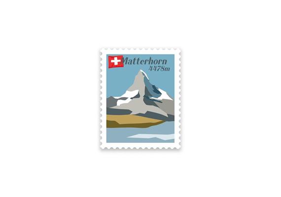 Briefmarkensticker Matterhorn 4478m