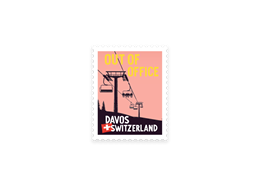 Briefmarkensticker Out of Office - DAVOS