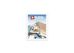 Briefmarkensticker Pilatus Bergstation