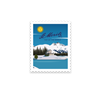 Briefmarkensticker St. Moritz Landschaft