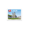 Briefmarkensticker Stiftskirche Kloster St. Gallen