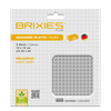 Brixies PLUS Bauplatte Basic Doppelpack hellgrau, 16 x 16 cm