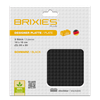 Brixies PLUS Bauplatte Basic Doppelpack schwarz, 16 x 16 cm