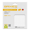 Brixies PLUS Bauplatte Basic Doppelpack weiss, 16 x 16 cm