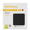 Brixies PLUS Bauplatte Basic schwarz, 25.5 x 25.5 cm