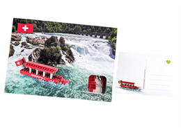 Brixies Postkarte Boot Rheinfall