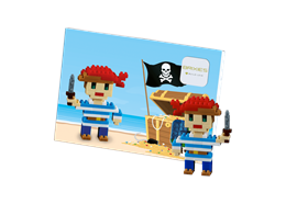 Brixies Postkarte Pirat / Pirate