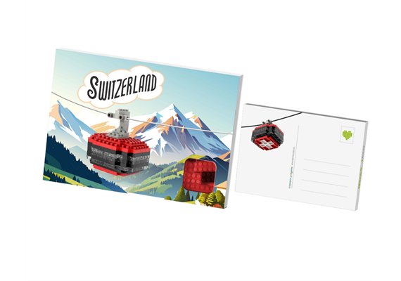 Brixies Postkarte Seilbahnkabine Schweiz