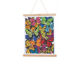 Butterfly, Crystal Art Scroll 35x45cm