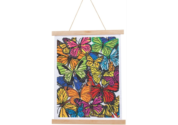 Butterfly, Crystal Art Scroll 35x45cm