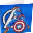 Captain America, Karte 18x18cm Crystal Art | Bild 3