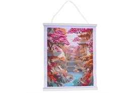 Cherry Blossom Bliss, 35x45cm Crystal Art Scroll