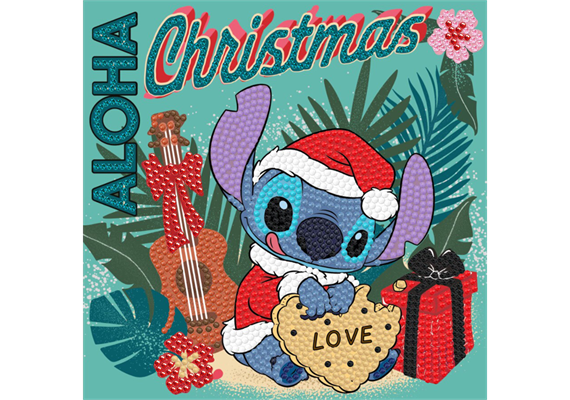 Christmas Aloha, Karte 18x18cm Crystal Art