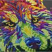 Colourful Wolf, 30x30cm Crystal Art Kit | Bild 3