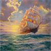 Courageous Voyage, 30x30cm Paint By Numbers Kit - Thomas Kinkade