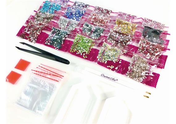 Crystal Art Nachfüllpackung mit glänzenden Kristallsteinen