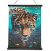 Crystal Art Scroll Kit - Leopard Underwate 40x50cm