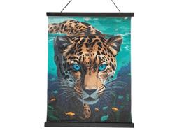 Crystal Art Scroll Kit - Leopard Underwate 40x50cm
