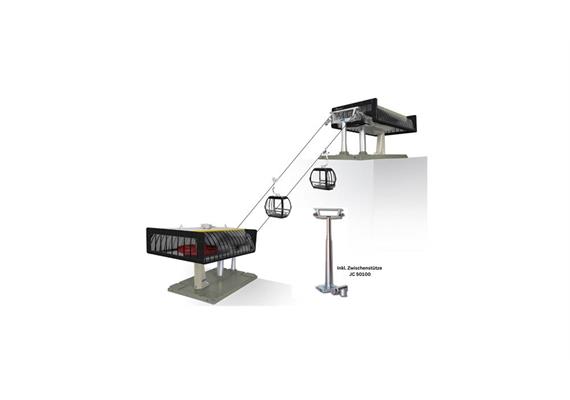 D-Line Profiset Elektrische Umlaufseilbahn schwarz/gelb 1:32