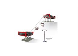 D-Line Profiset Elektrische Umlaufseilbahn schwarz/rot 1:32