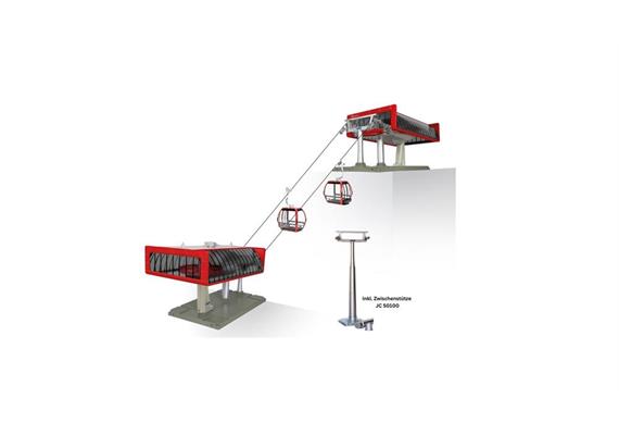 D-Line Profiset Elektrische Umlaufseilbahn schwarz/rot 1:32