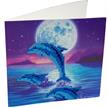 Delfine bei Mondlicht, Karte 18x18cm Crystal Art | Bild 2